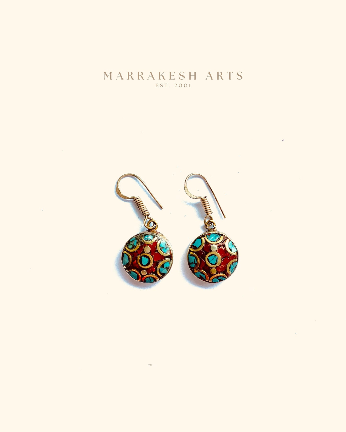 Handmade Moroccan Drop Earrings - Colourful Artisan Boho Jewellery